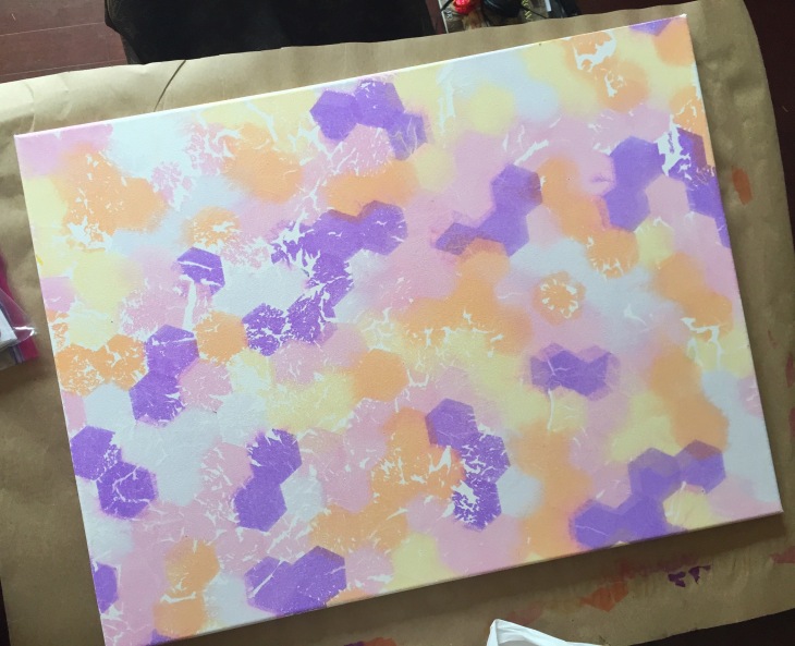 tissue paper canvas art